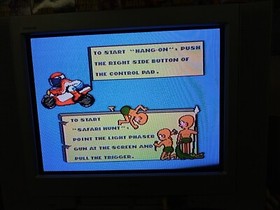 Sega Master System Hang On & Safari Hunt Complete Authentic Game Cleaned Working