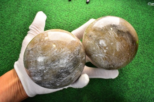 Onyx Sphere Sardonyx Agate Crystal Mineral Marble Sphere Ball Healing 9-11cm #M - Picture 5 of 8