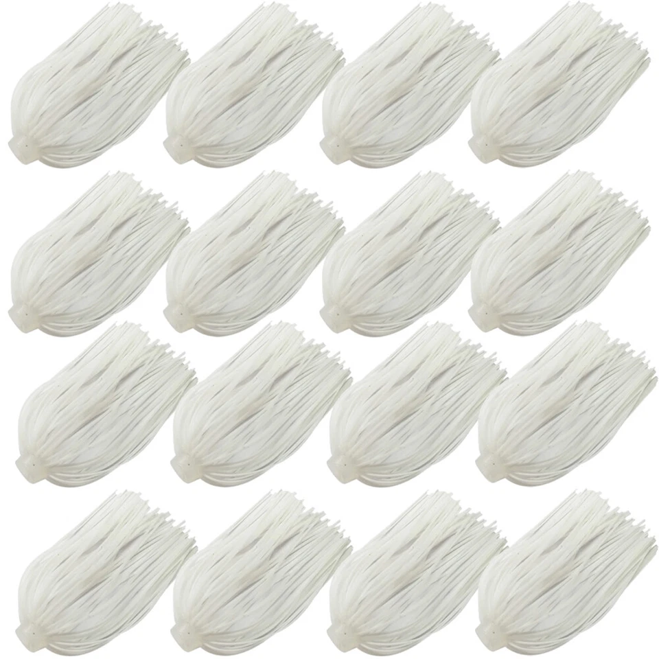 20 PIEZAS BLANCO PURO HÁGALO USTED MISMO Spinner Buzz Cebo Pesca Faldas de Silicona para Señuelos EE. UU. Foto 3 de 4