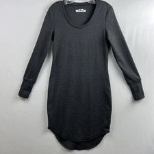 KAVU Deva Dress Women Long Sleeve Knit Athleisure Stretch size Small Gray