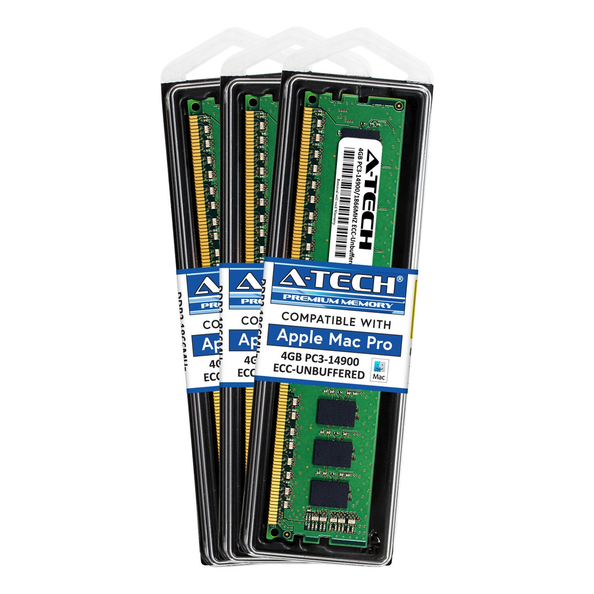 12GB KIT 3X 4GB A1481 PC3-14900 1866 MHZ ECC UNBUFFERED APPLE Mac Pro  MEMORY RAM