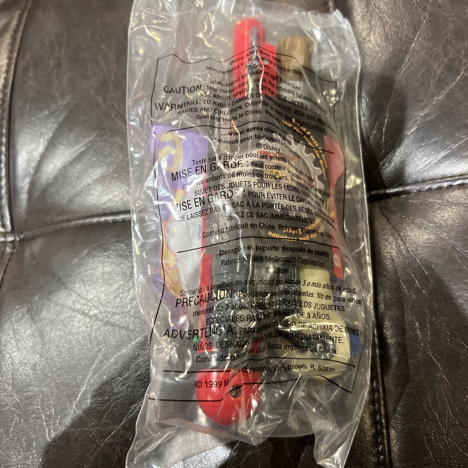 New Sealed 1999 McDonalds Inspector Gadget Happy Meal Toy Disney #6 Arm Squirter - Picture 3 of 3