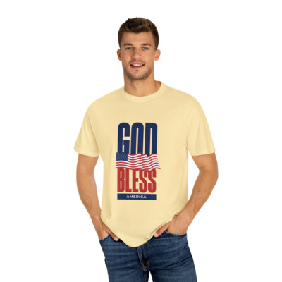 God Bless America Unisex Garment-Dyed T-shirt