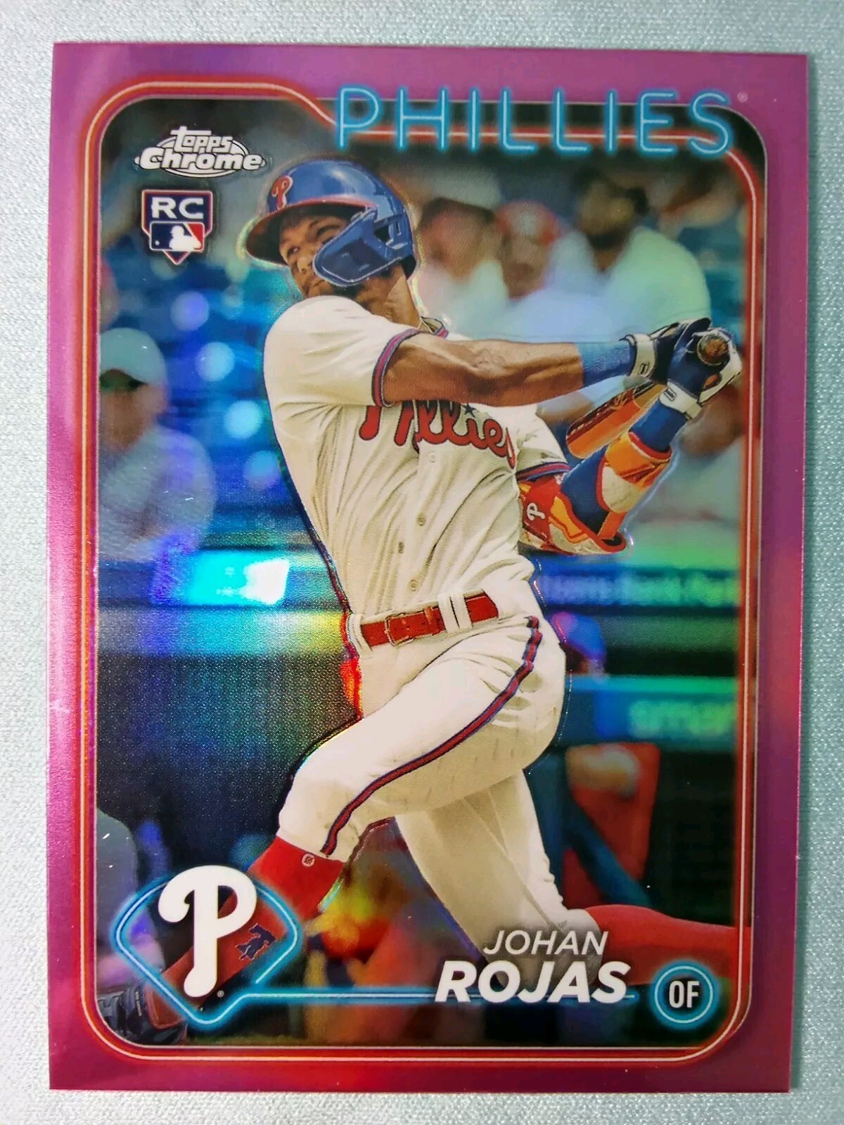 2024 Topps Chrome Pink Refractor #273 Johan Rojas (RC) Phillies - Bx2