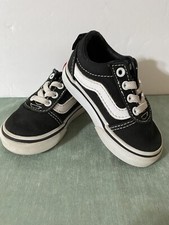 Vans Child Size 4 Ward Slip On Used With Box Faux Laces