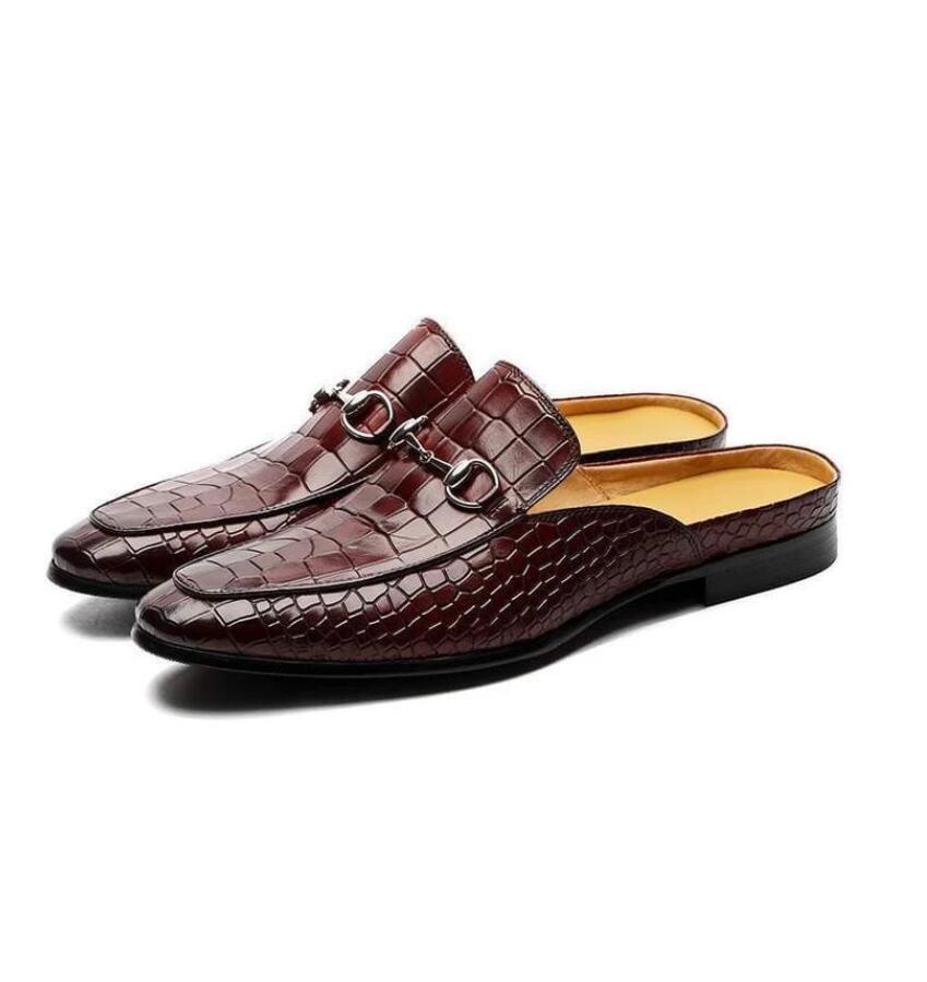 PANTOFOLA D’ORO Pantofole slip on uomo Mules scarpe basse senza schienale scarpe nere mocassini in finta pelle nuovi