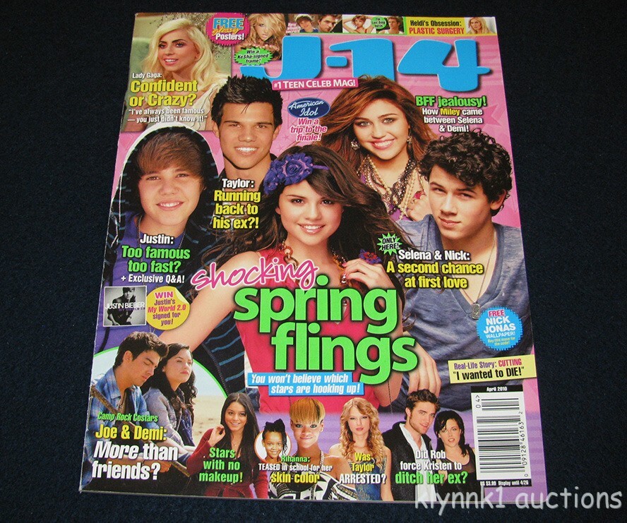 J-14 Magazine April 2010 Justin Bieber Selena Miley Taylor