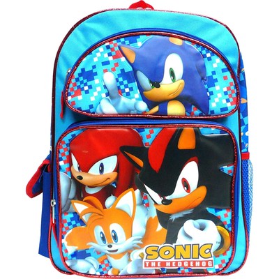 Large Backpack - Sonic the Hedgehog - w/Shadow Blue 16'' School Bag