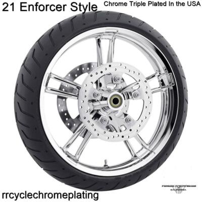 Chrome 21 Enforcer Front Wheel Shink Tire Rotor Reinforcer 08-23