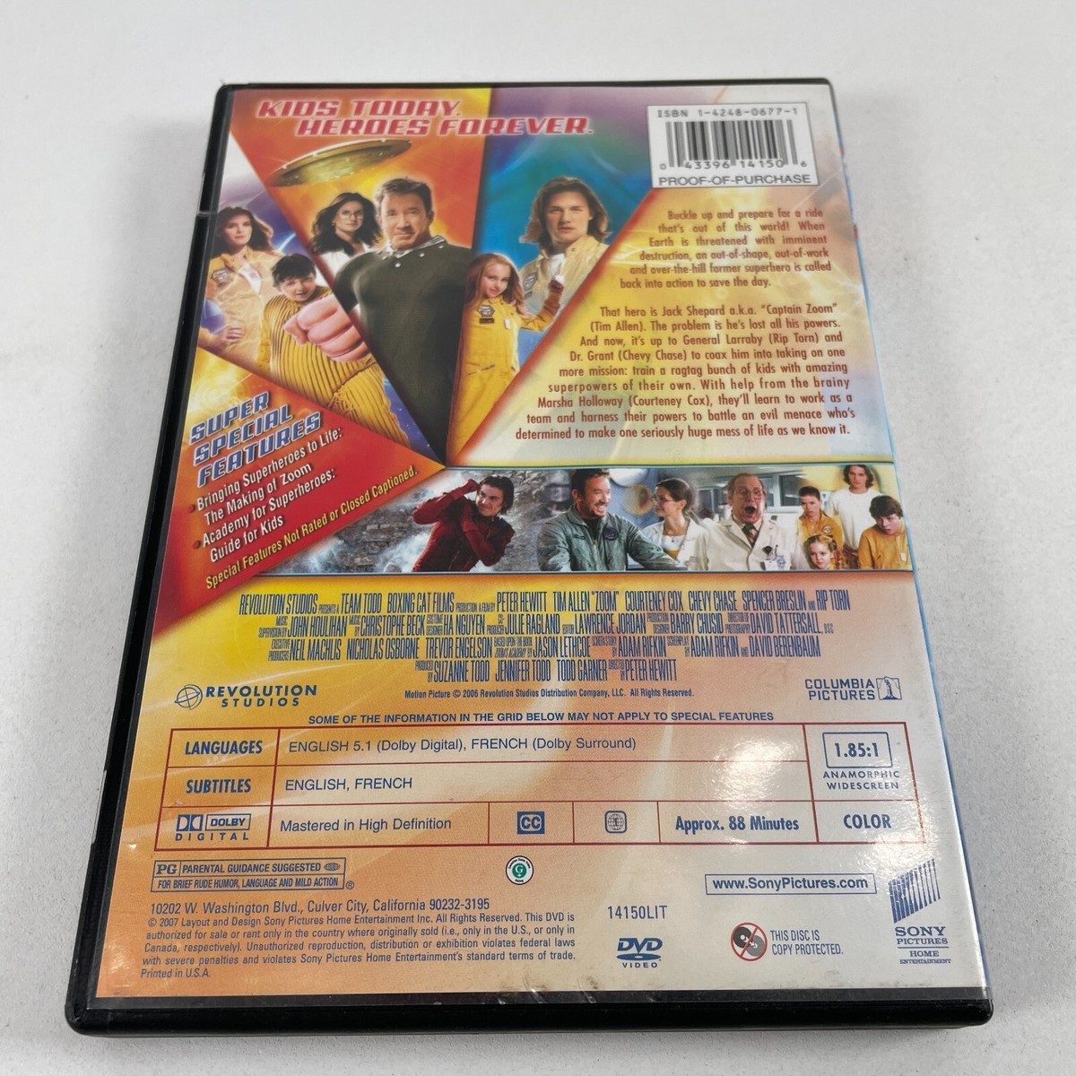 Zoom Academy for Superheroes DVD Widescreen Tim Allen Courtney Cox
