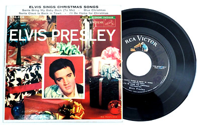 ELVIS PRESLEY - ELVIS SINGS CHRISTMAS SONGS EPA 4108  - ROCK 45 W/PS