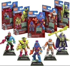 Mega Construx Masters of the Universe 5 Figure Lot Trap Jaw Tri Klops Roboto