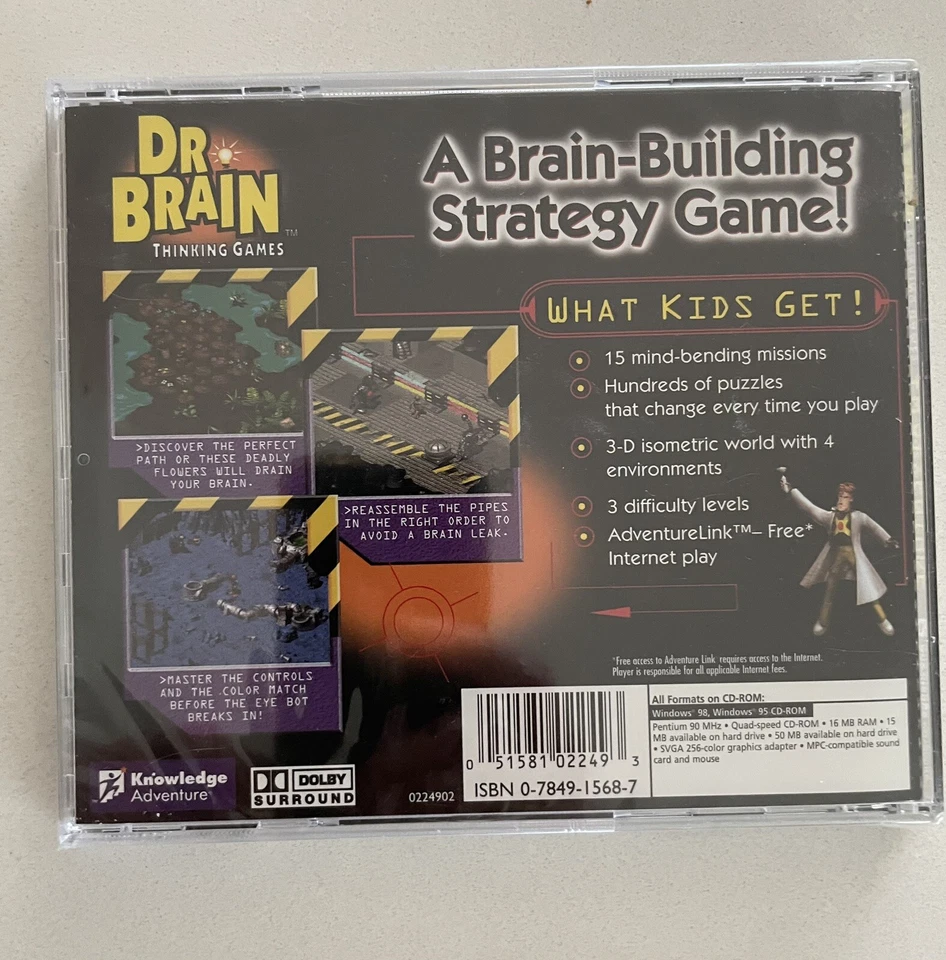 Knowledge Adventure Dr. Brain Thinking Games - New CD-ROM - Image 2 of 4