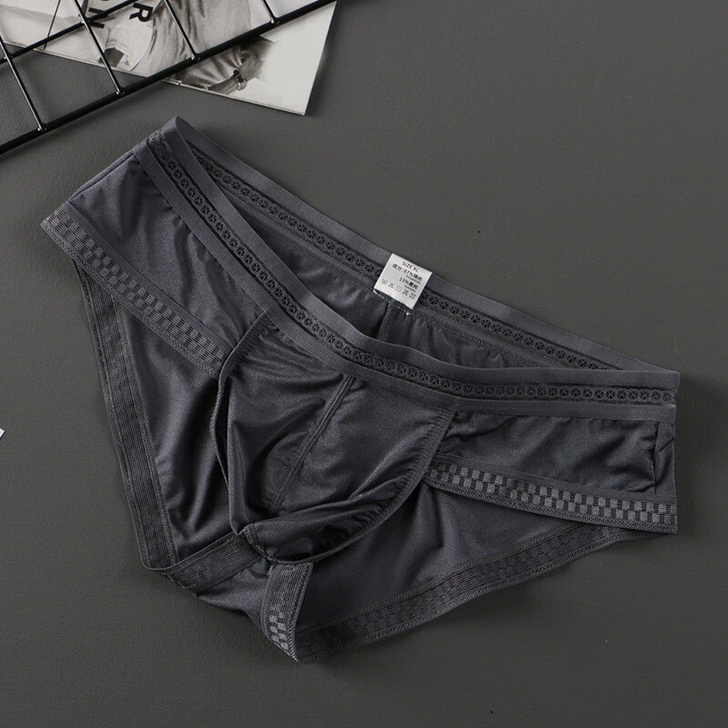 Men's Ice Silk Briefs Underpants Breathable Sexy Bikini Underwear M L XL 2XL 3XL - Image 4 of 4