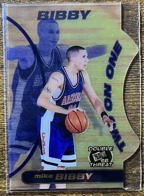 MIKE BIBBY 1998 PRESS PASS DOUBLE THREAT TWO ON ONE ROOKIE CARD #7/12