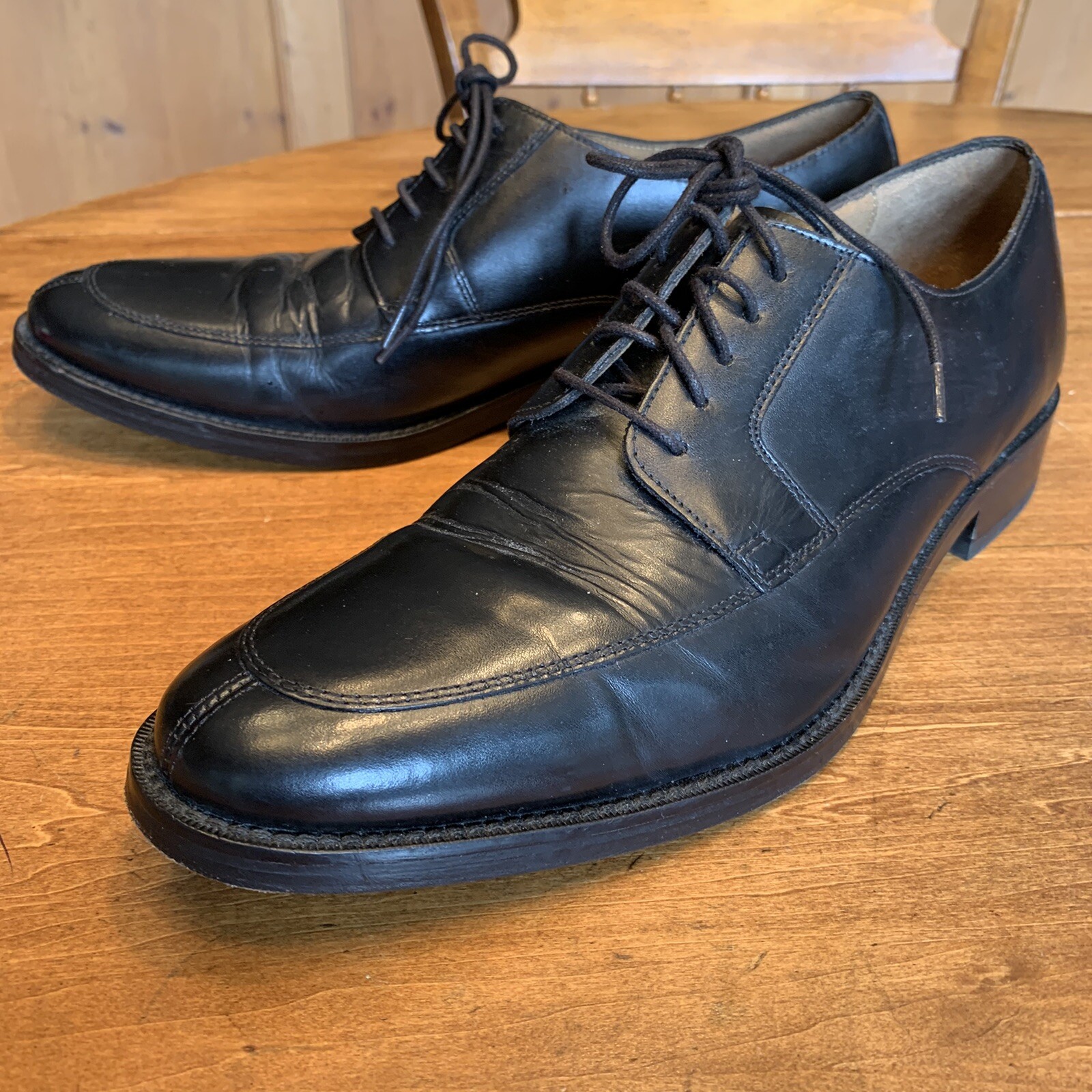 SAOLA Oxford uomo Cole Haan nero punta grembiule taglia 10 M