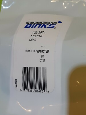 102-2871 Dichtung / O Ring für Binks DeVilbiss Klebe Spritzpistolensystem