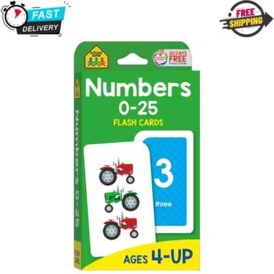 School Zone Numbers Flash Cards: Toddler, Preschool, Kindergarten, Learn Math...