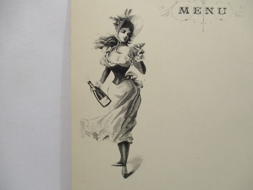 ANCIEN MENU PUB CHAMPAGNE LEON CHANDON CARTE BLEUE REIMS PUBLICITE 5 - Foto 4 di 5