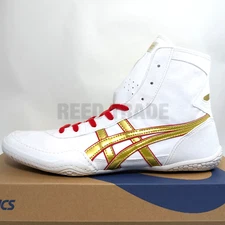 ASICS Wrestling Shoes 1083A001 White/Gold(Red) lace:Red EX-EO(TWR900) Successor