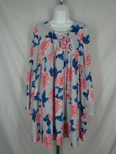 Altar'd State Floral Bell Sleeve Babydoll Mini Dress Size Large New