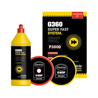 NORTON Farecla G360 SUPER FAST SYSTEM SCHLEIF POLIER PASTEN OBERFLÄCHENVEREDELUNGS KIT