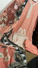 Stitched Embroidered Women Salwar Kamez Pakistani Style traditional Linen Outfit