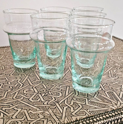 Marokkanische Klarglas Tee Saft Trinkgläser - 6er Set - Schnell Kostenlos PP