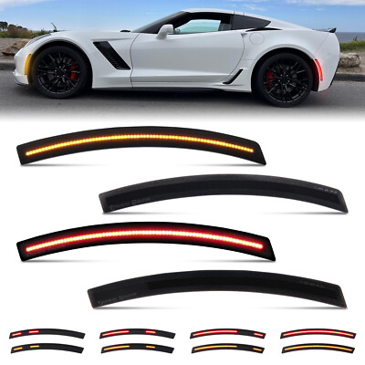 Front Rear LED Seitenmarkierungsleuchte Blinker Für 2014-2019 Chevy Corvette C7
