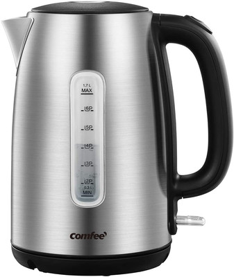 Stainless Steel Electric Kettle, 1.7 Liter Tea Kettle Electric & Hot Water Kettl