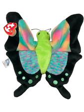 Ty 2000 Rainbow Butterfly  FLOAT  Plush Beanie Neon Wings 8  Stuffed Toy NWT