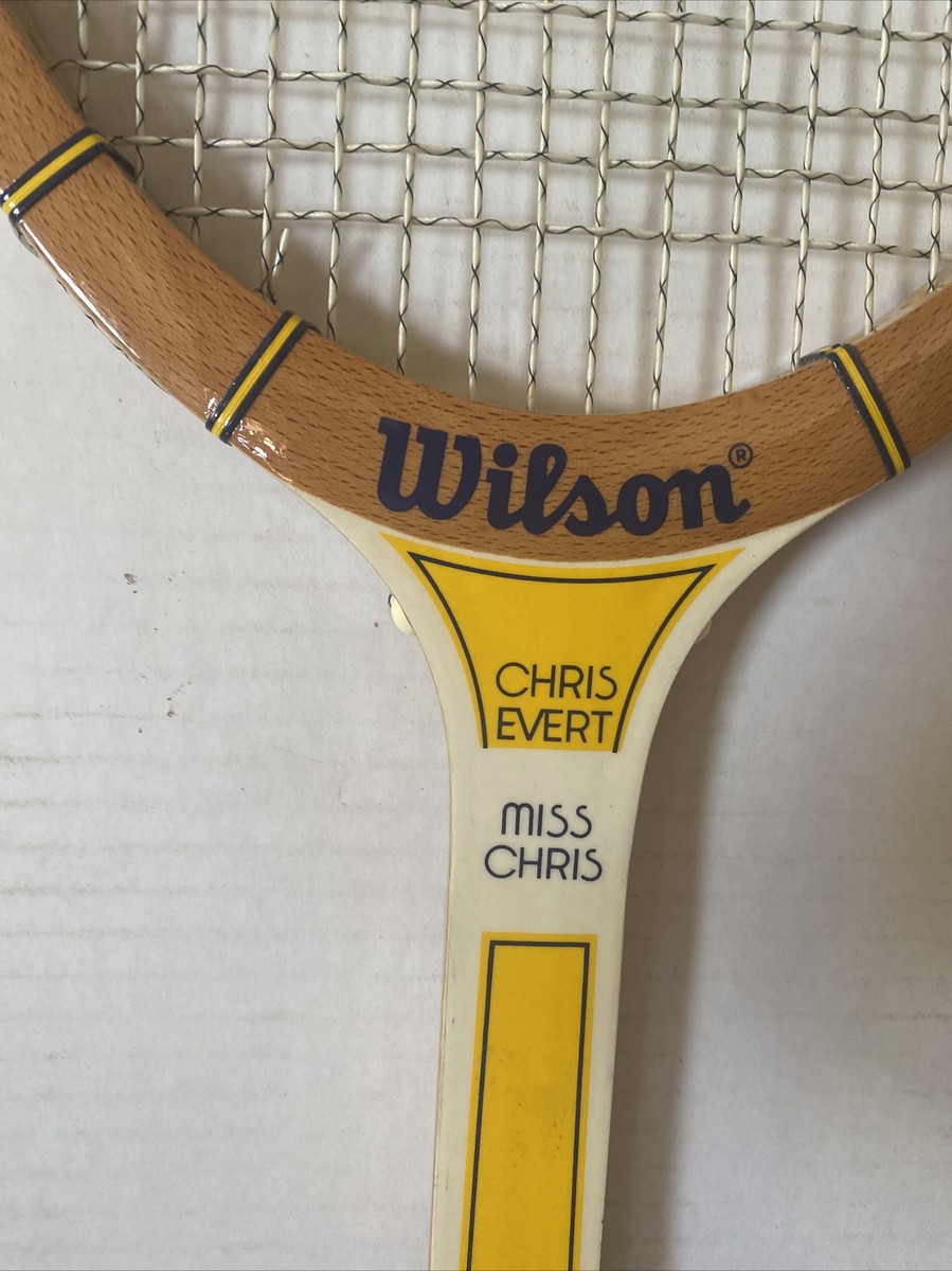 Raquette Tennis Bois Wilson Chris Evert - Vintage Années 70, Taille 4 1/2 L