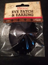 Pirate Eye Patch and Earring - Use For CosPlay, Dress-Up, Halloween, or Theater 