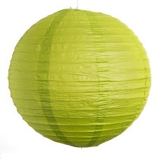 Set of 3 Light Green Paper Party Wedding Lanterns - 12", 16" and 20" sizes
