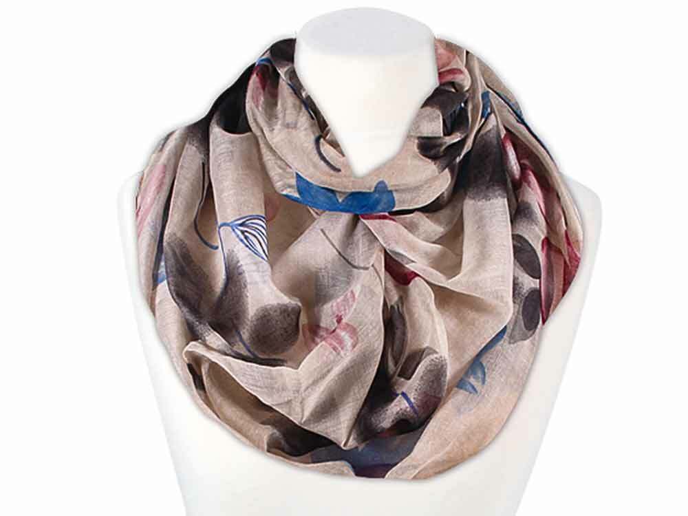 Шарф-трубка XXL Schlauchschal Infinity Loop Schal Rundschal Blumen Blüten