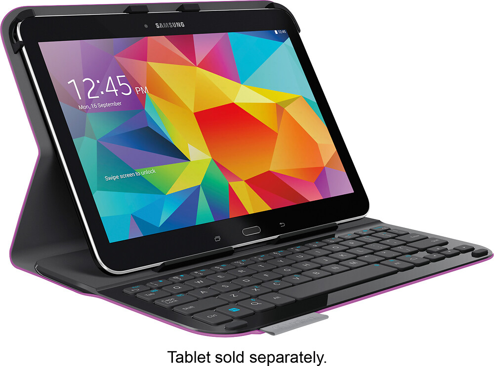 Logitech -Purple Keyboard Folio for Samsung Galaxy Tab 4 