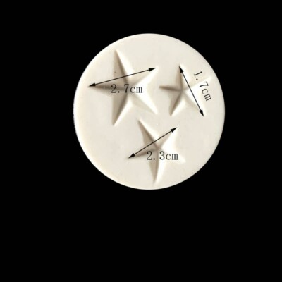 [JB] 2pc Baking Sugarcraft Cake Mold Chocolate Decoration Silicone Fudge 3d Star