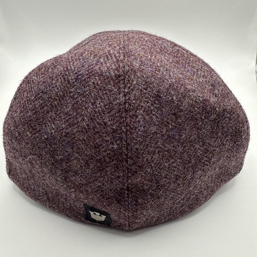 New Goorin Bros berretto piatto lana bordeaux/viola tweed/viola bordo pelle grande - Foto 9 di 11