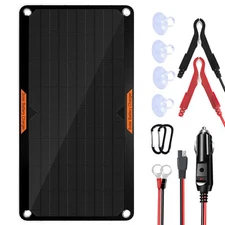 10W 12V Solar Panel Car Battery Charger Portable Waterproof Power Trickle Bat...