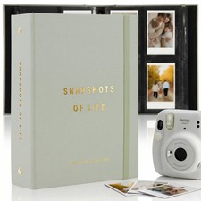 Sage Polaroid Photo Album for 2 x 3 Inch Photos Mini Memory Book