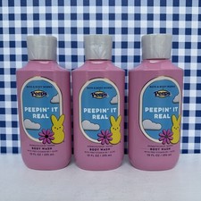 3X Bath Body Works PEEPIN' IT REAL PEEPS BODY WASH SHOWER GEL