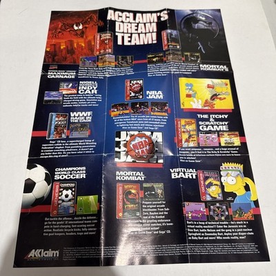 Acclaim's Dream Team Sega Genesis Catalog Poster