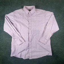 Ariat Shirt Mens XL Lavender Paisley Embroidered Logo Split Pleated Button Down