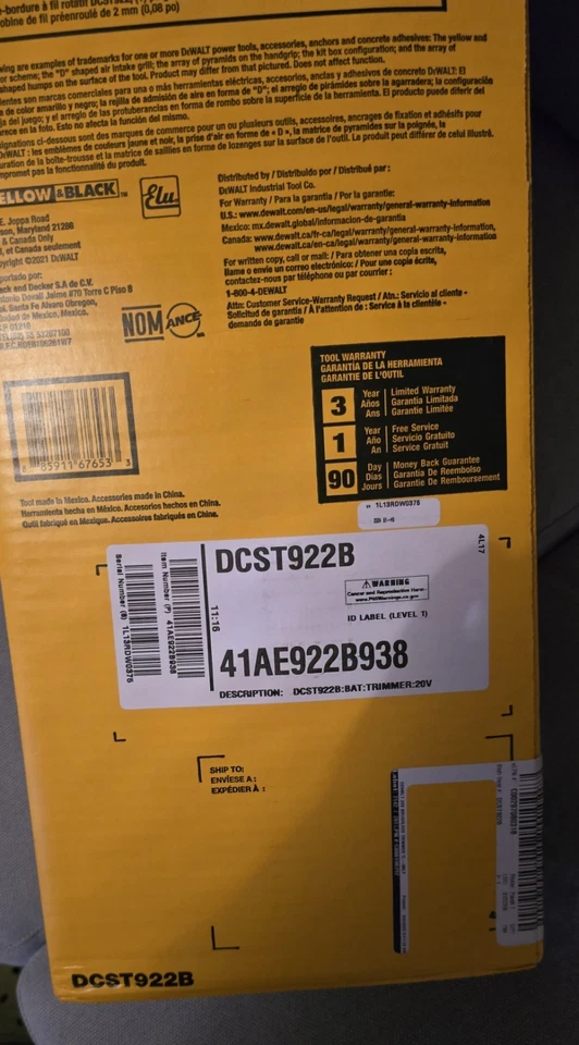 [NEW] (DCST922B) DeWalt 20V MAX Brushless Folding String Trimmer - Image 3 of 3