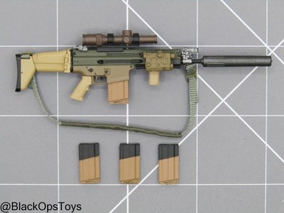 1/12 Scale - SALVO Black Ops - Unknown Operator - SCAR-H Rifle w/Attachment Set