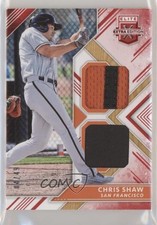 2018 Panini Elite Extra Edition Dual Materials Red 4/49 Chris Shaw #DM-CS rg5