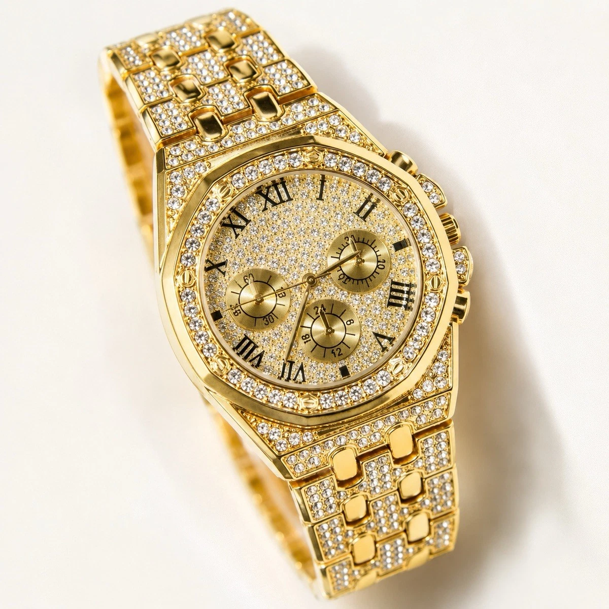 Unbranded Gold Plated Band Dress/Formal Wristwatches for 