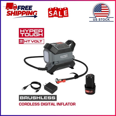 #ad Hyper Tough 12V Brushless Cordless Digital Inflator with 1.5 Ah Battery amp; Chargi $46.99