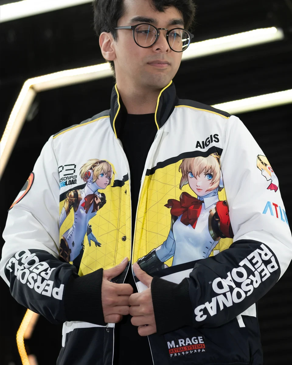 【米国・カナダ限定】M.RAGE PERSONA3 ジャケット ペルソナ3 L Persona 3 Reload x M. Rage Racing Jacket Aigis (Limited Edition