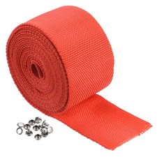 10Ft*45mm Polyester Rope Protector Cable Cover Rope Protective Sleeve Red